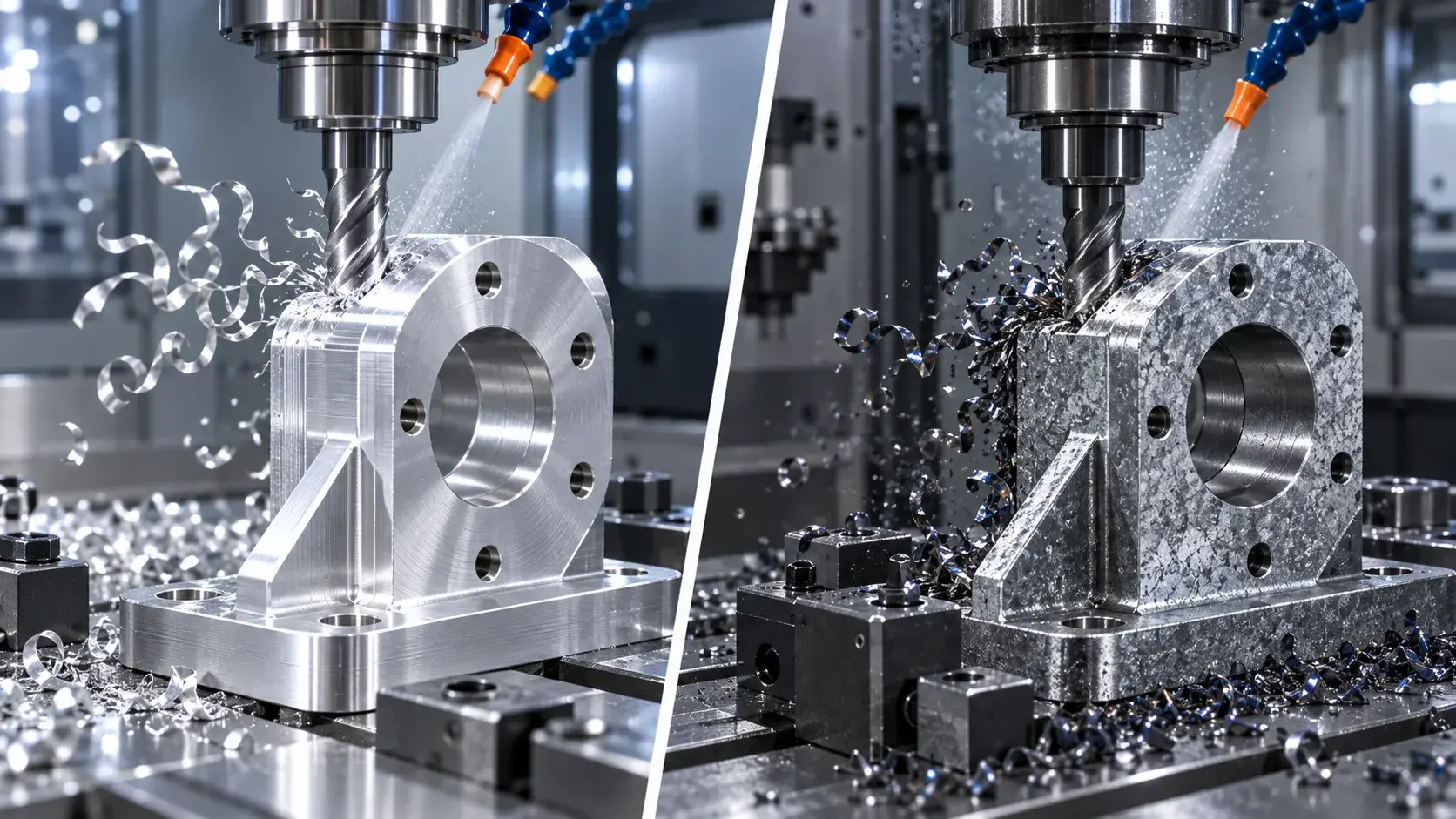 CNC machining aluminum vs galvanized steel