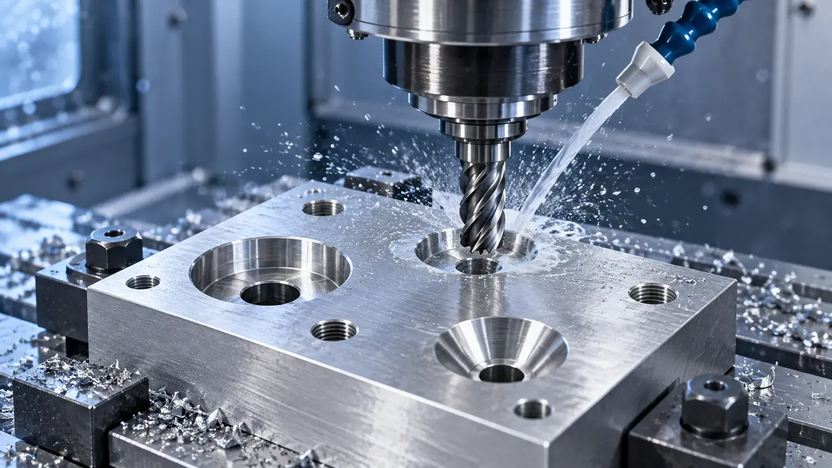 CNC machining counterbore and countersink holes