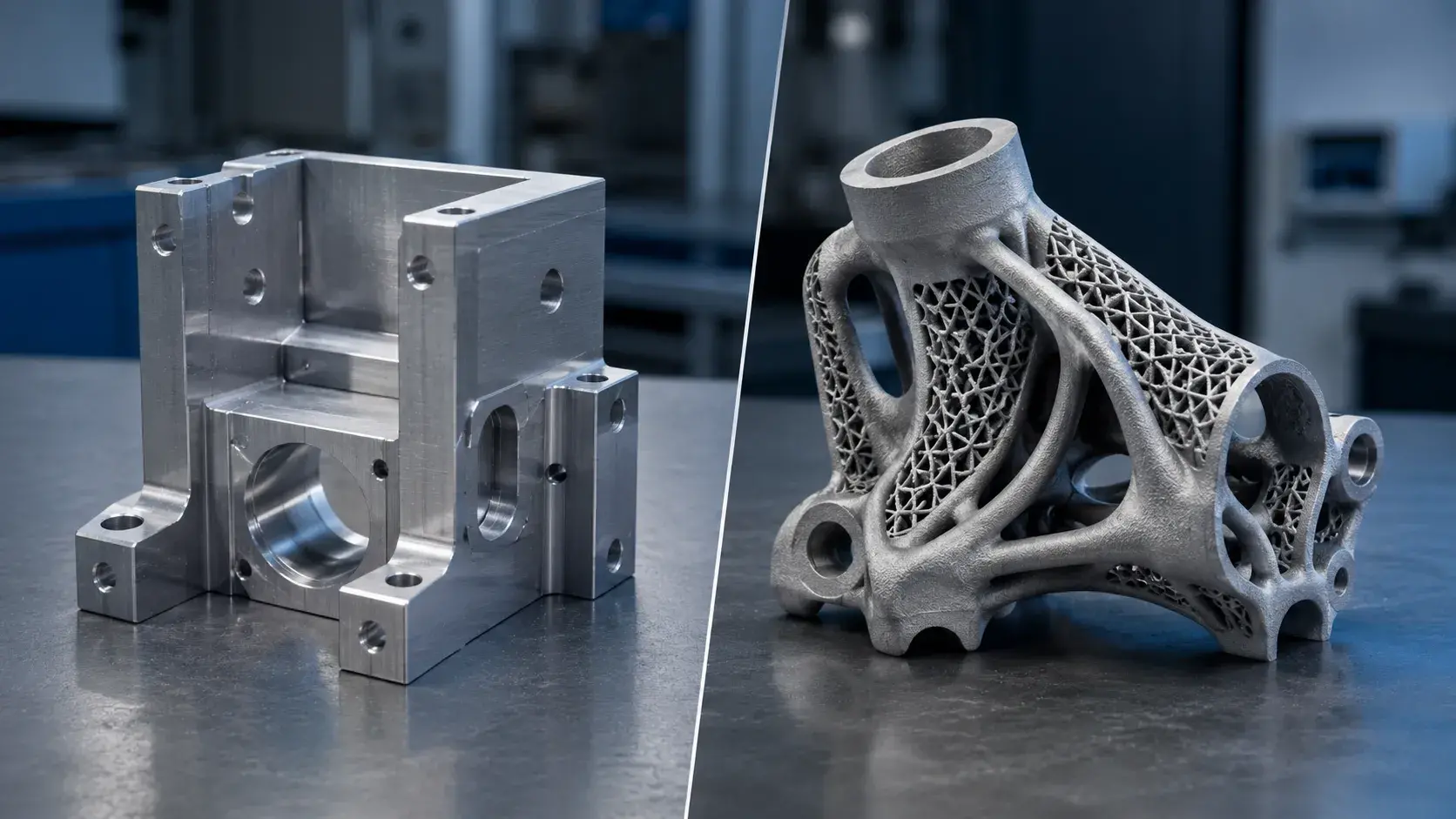 CNC machining vs 3D printing design freedom