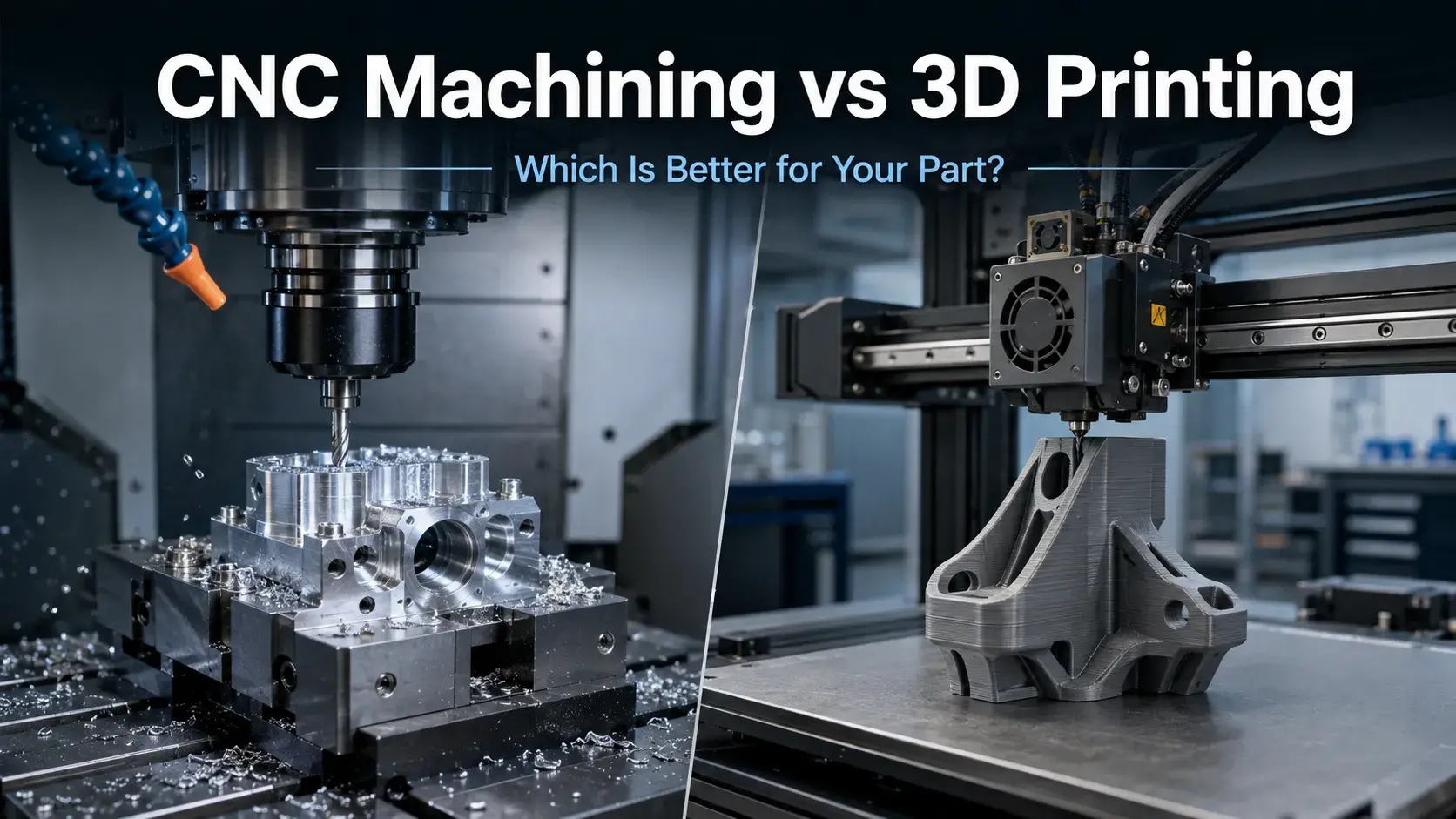 CNC machining vs 3D printing