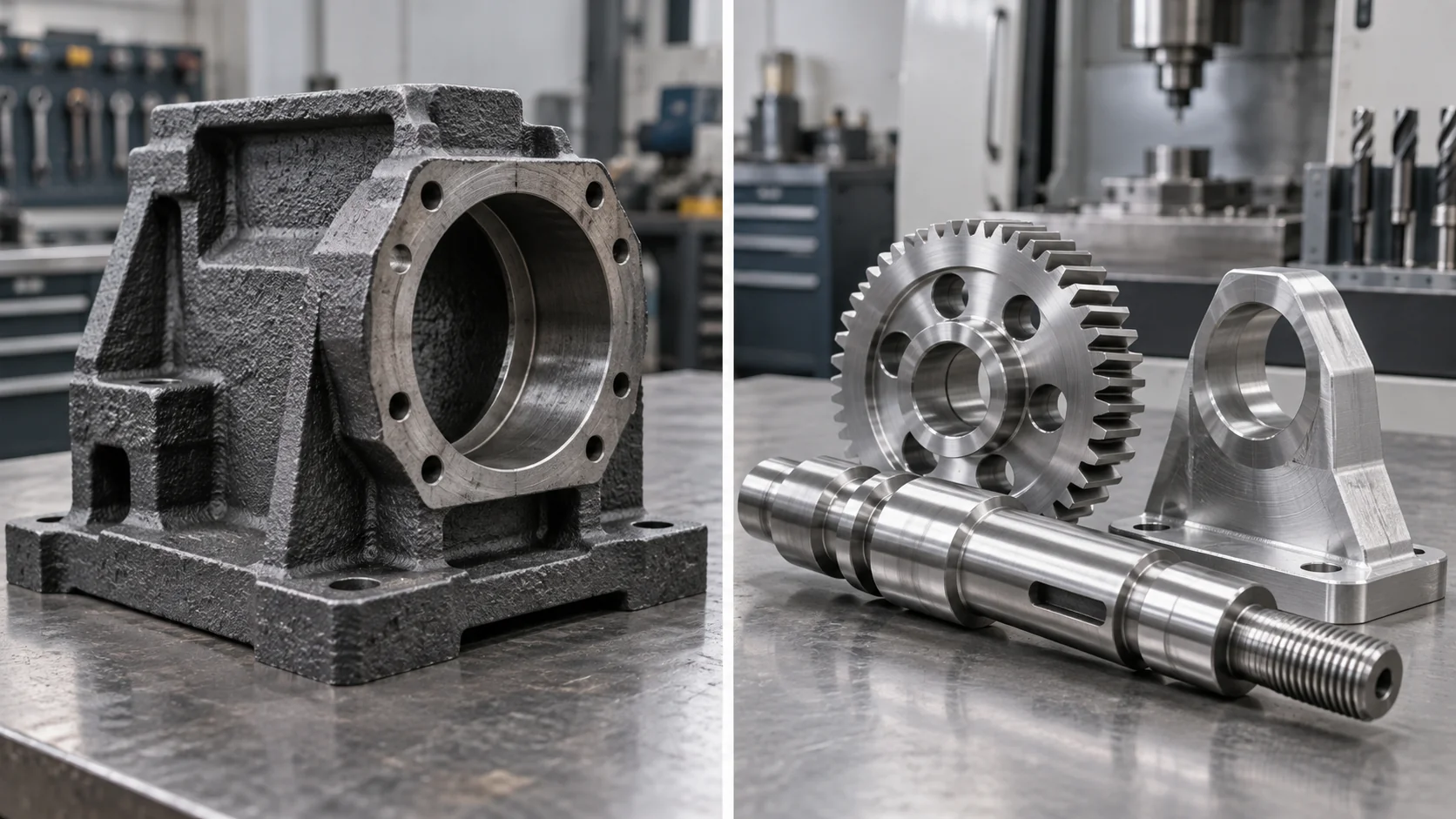 Cast iron vs steel CNC machined parts comparison