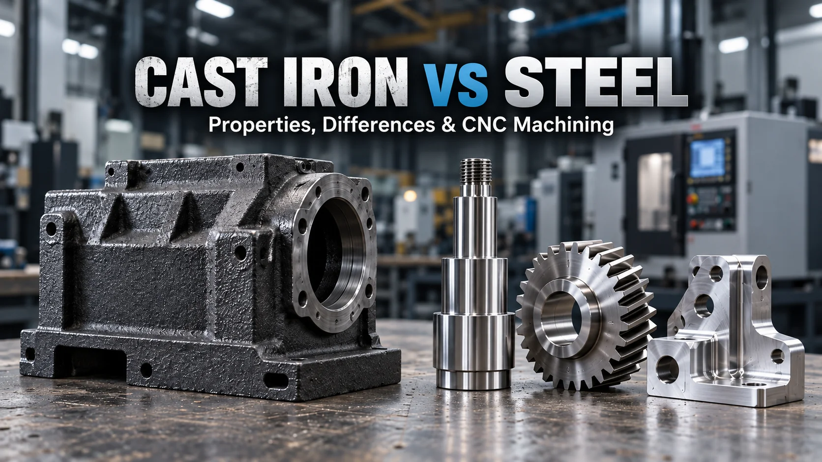 Cast iron vs steel properties differences and CNC machining