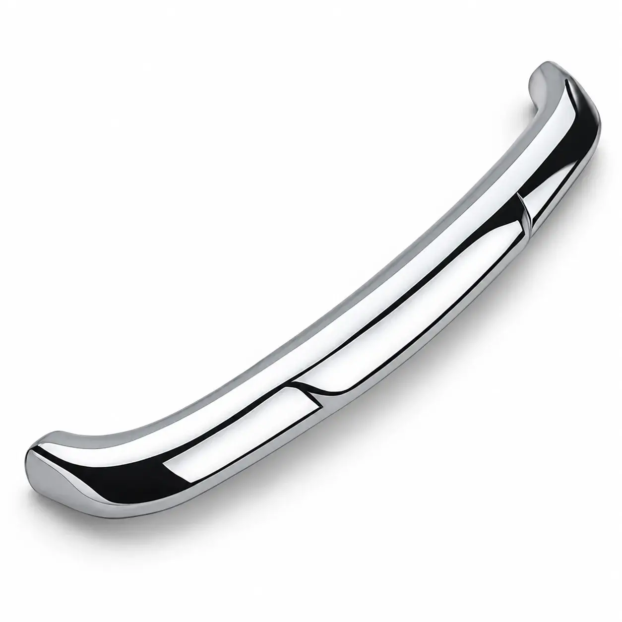 Chrome plated curved metal handle