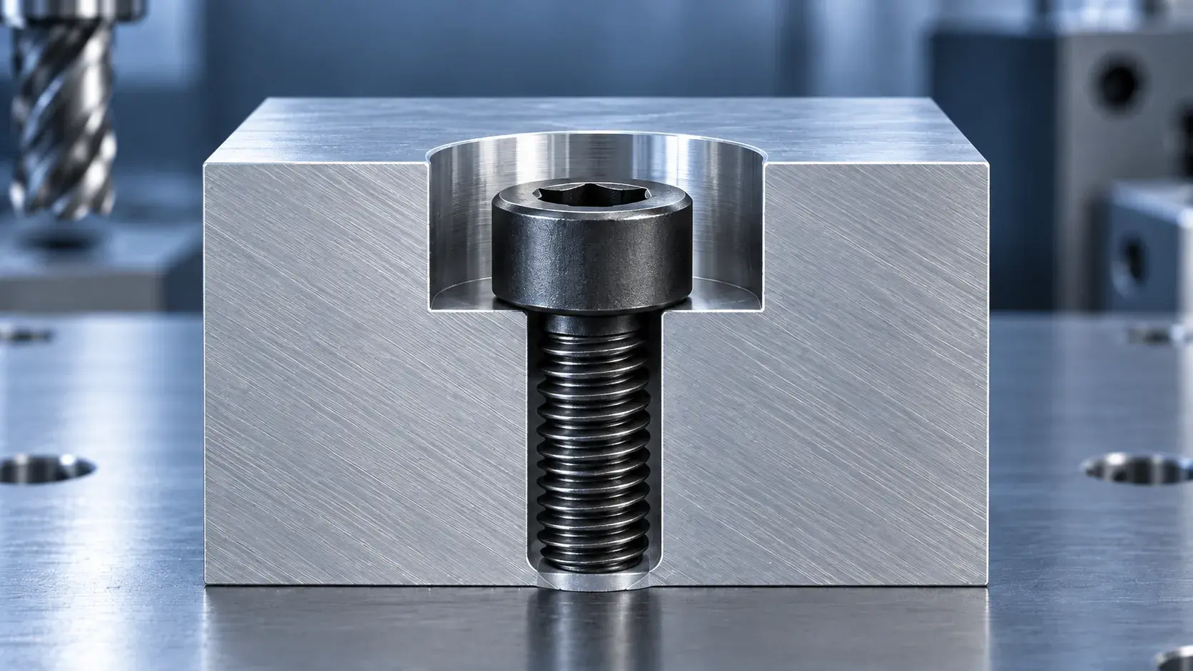 Counterbore hole with socket head screw