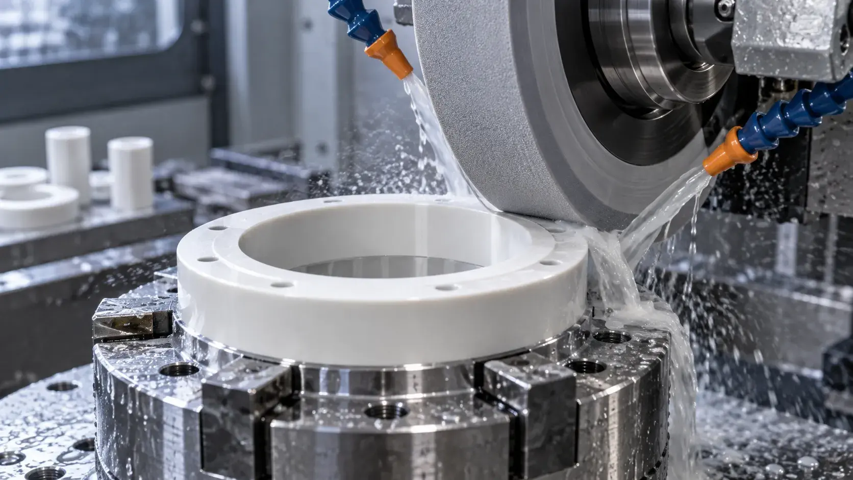 Diamond grinding fully sintered ceramic parts