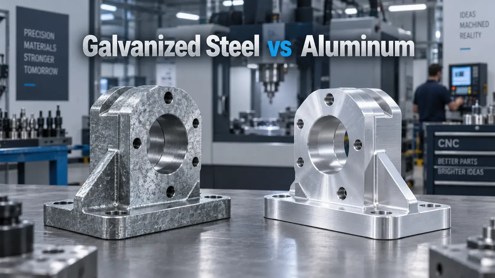 Galvanized steel vs aluminum for CNC machining