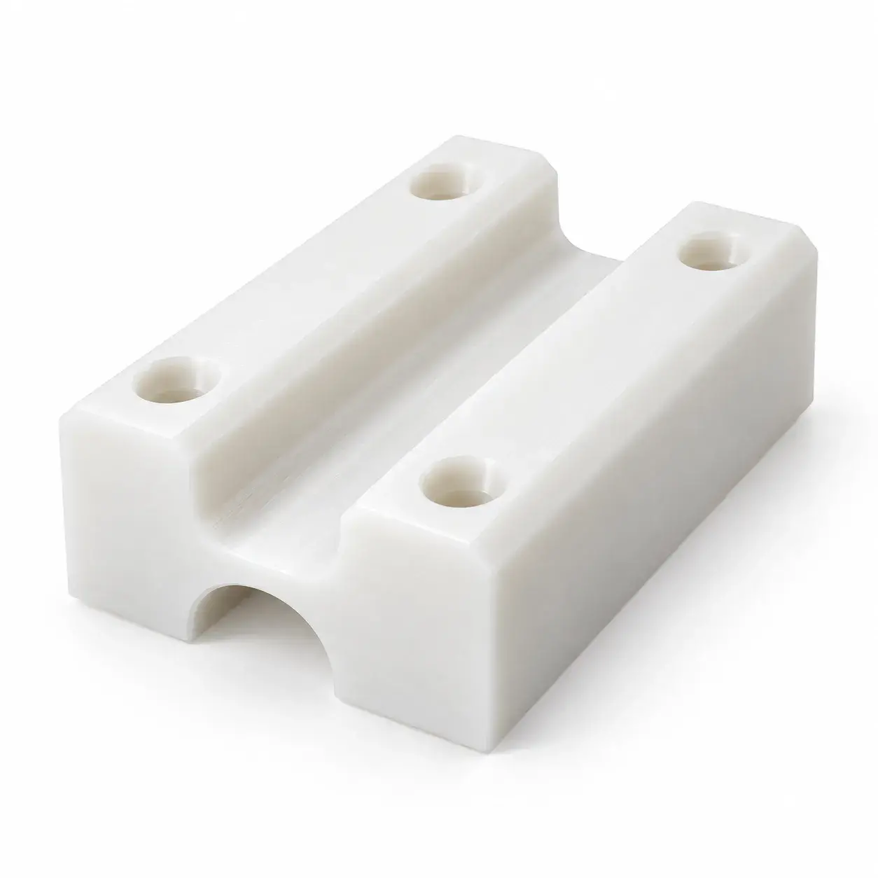 CNC machined lubricated POM guide block