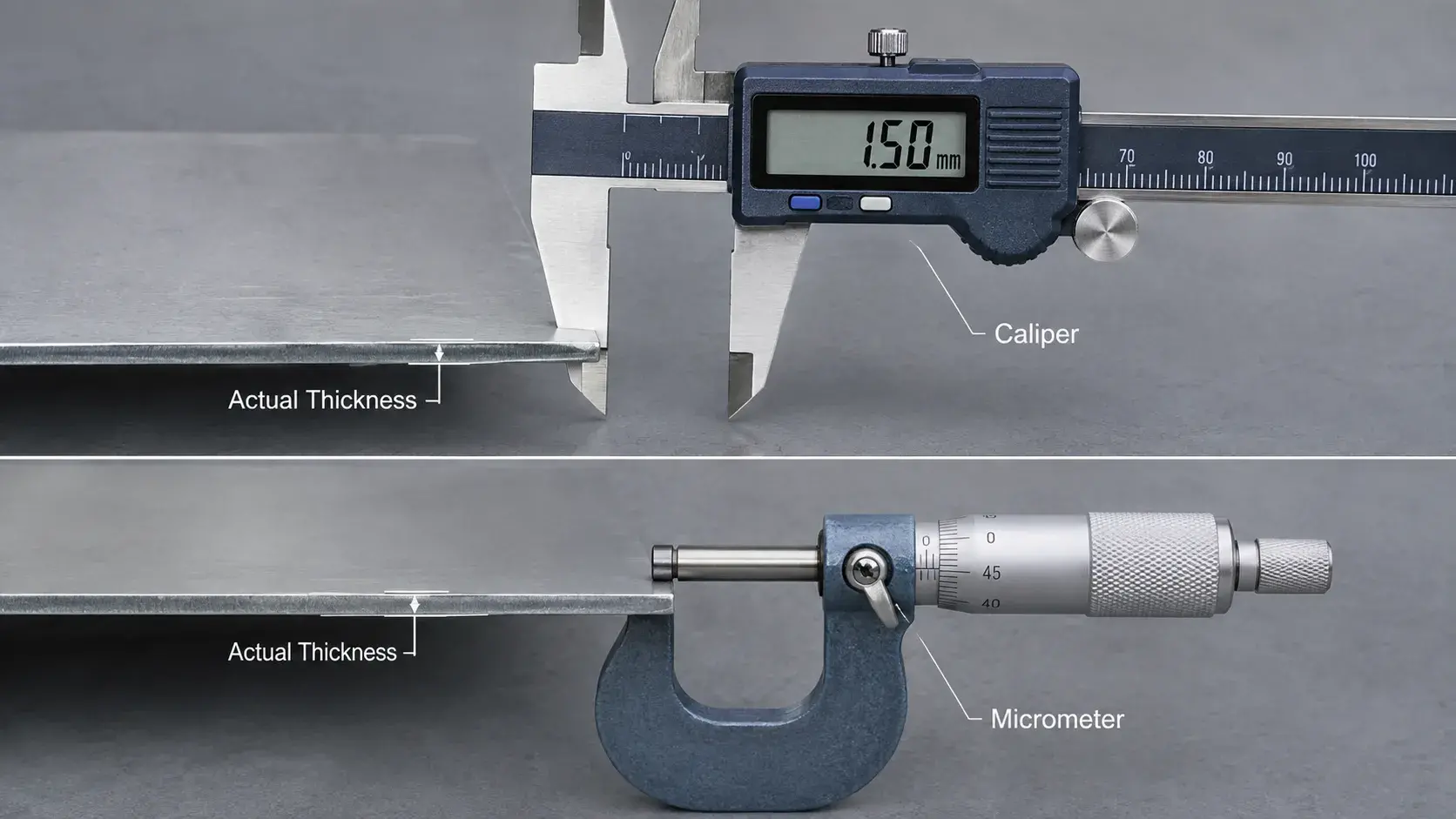 Measuring Sheet Metal Thickness