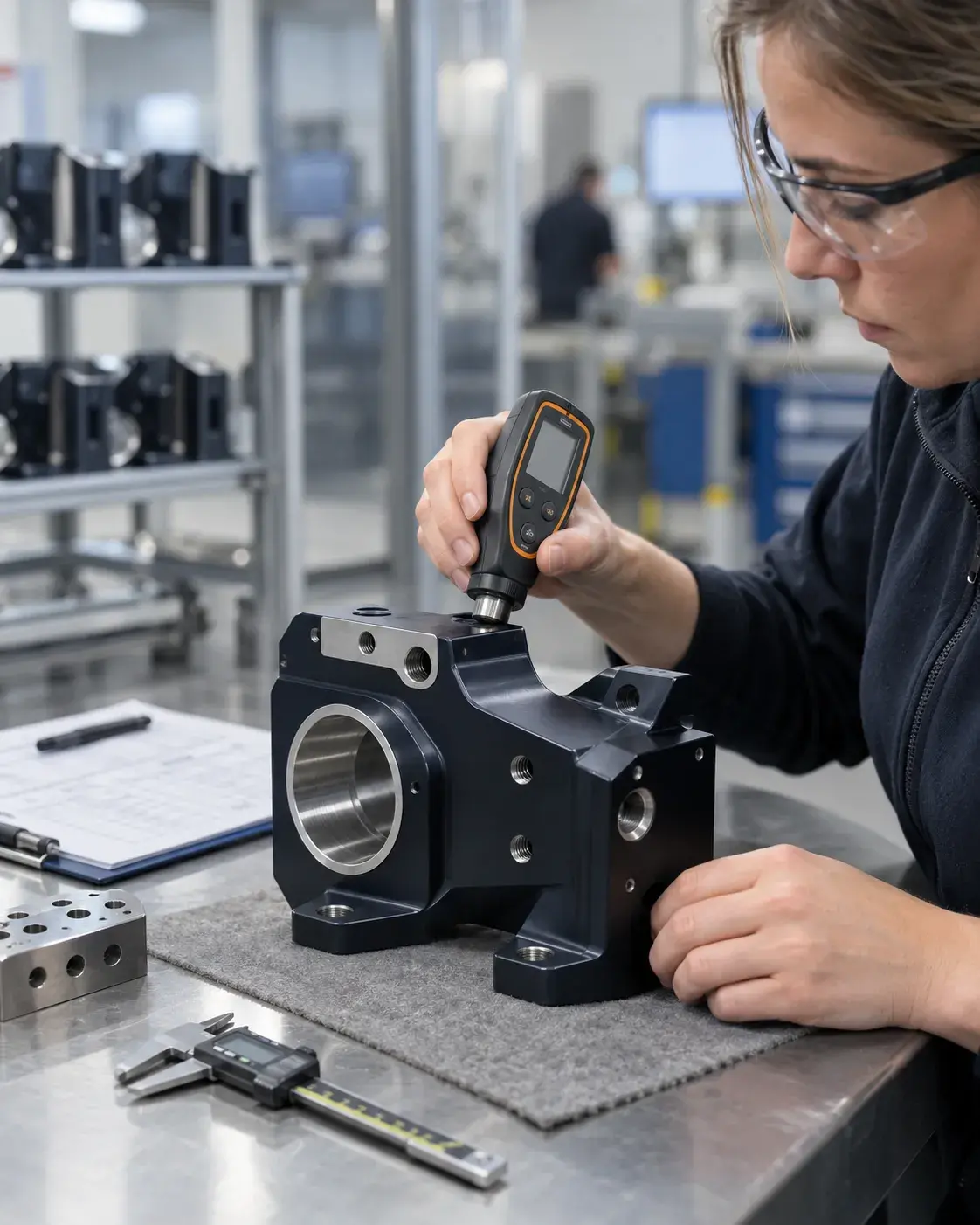 Quality inspection of powder coated CNC parts
