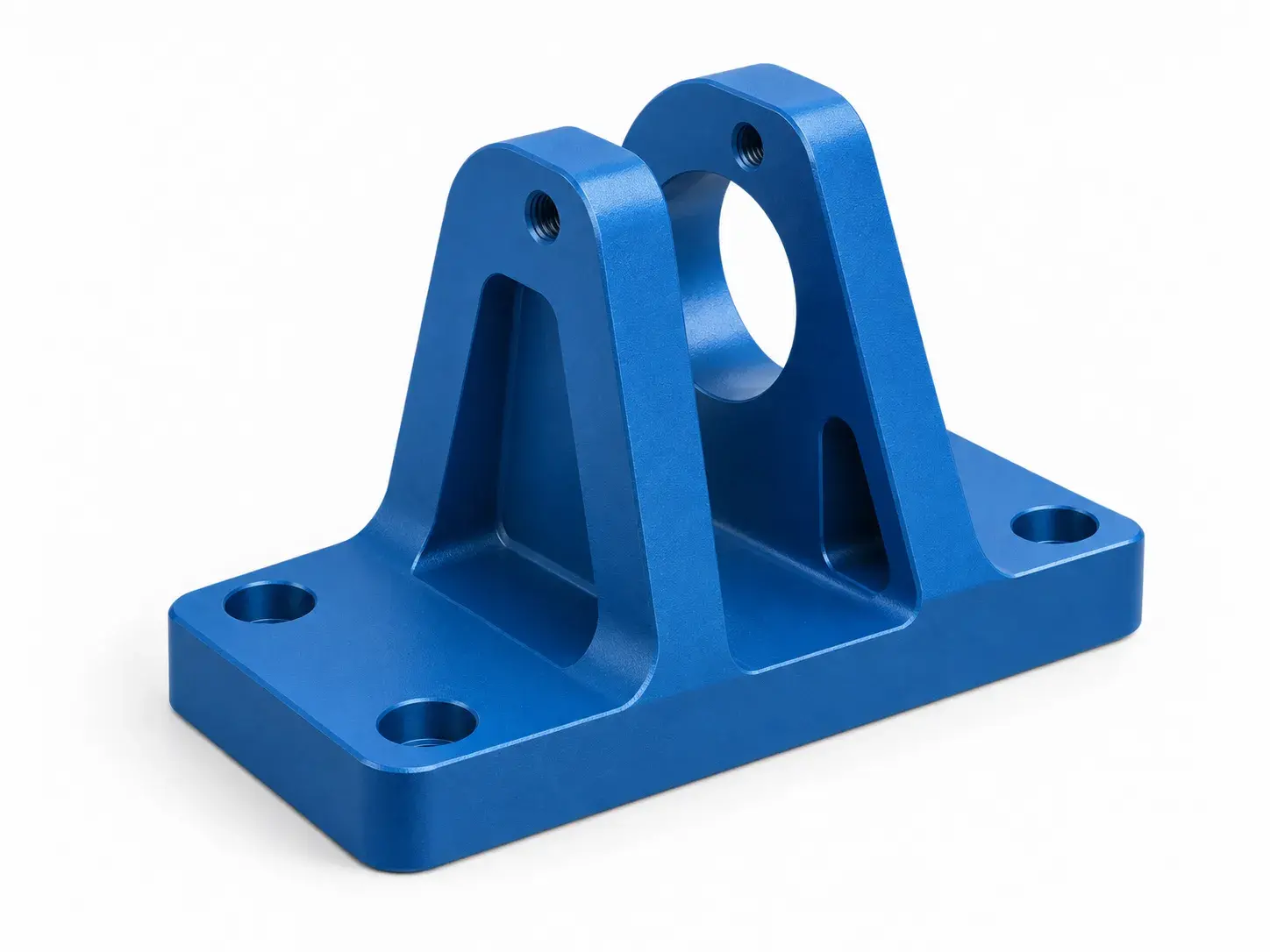 Blue RAL powder coated CNC component