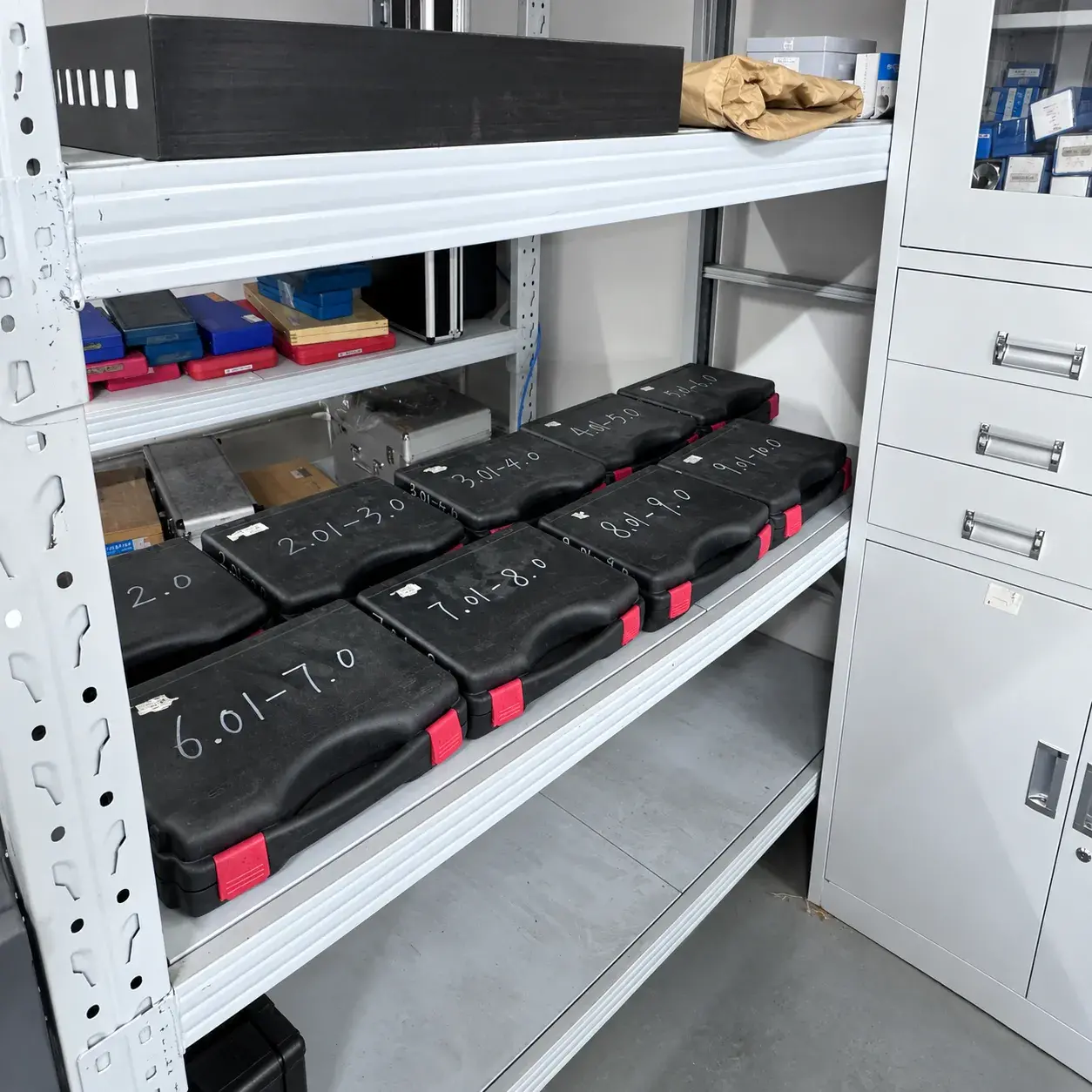 Ring gauge storage for CNC quality inspection