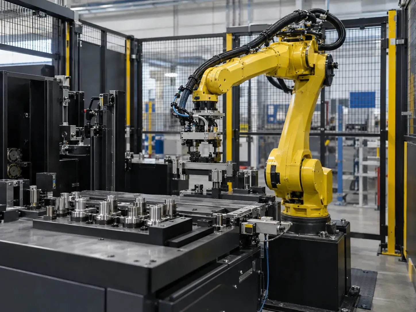 Powder coated metal parts for robotics