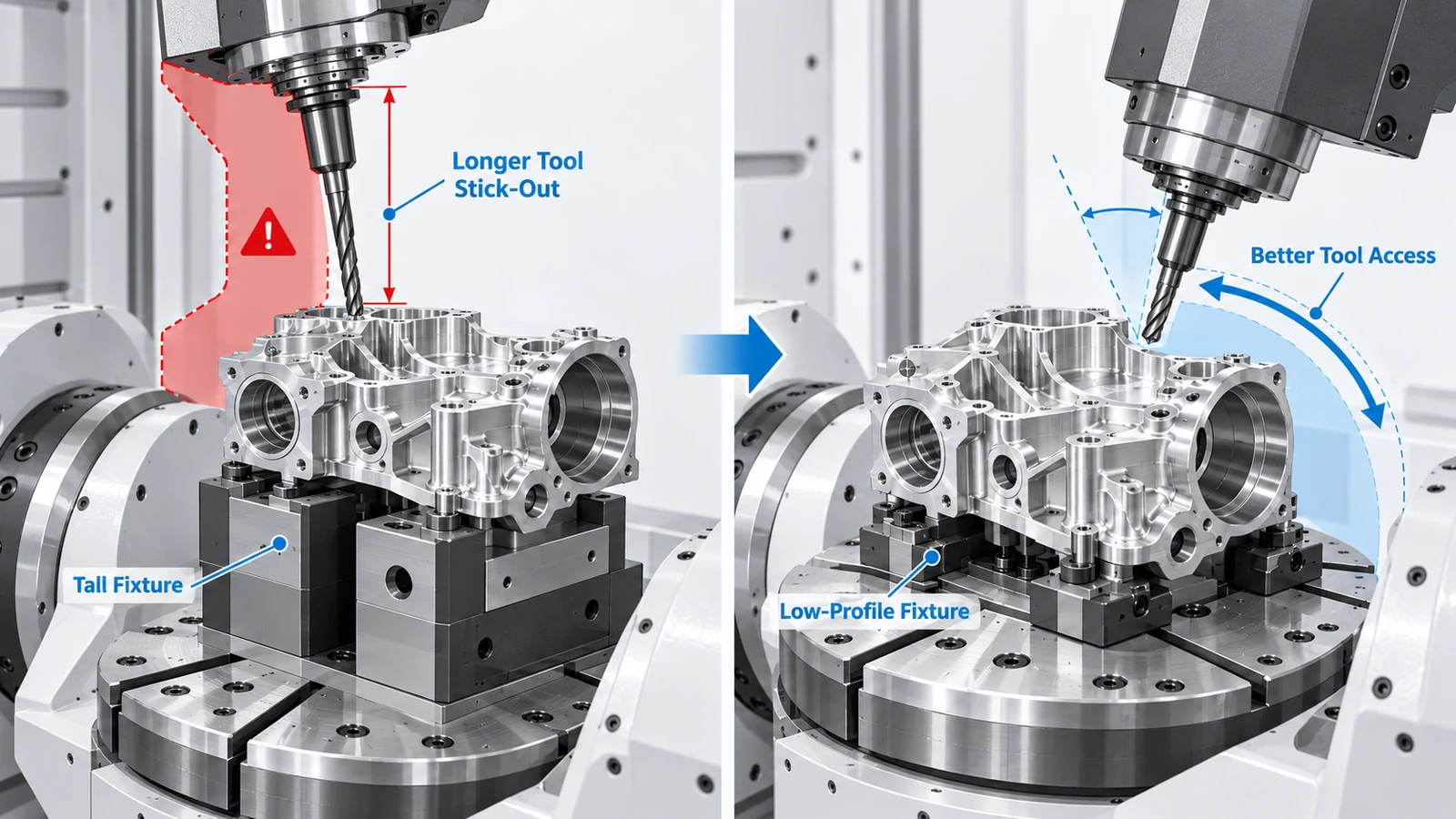 5-axis workpiece alignment using probing, datums and rotary center calibration