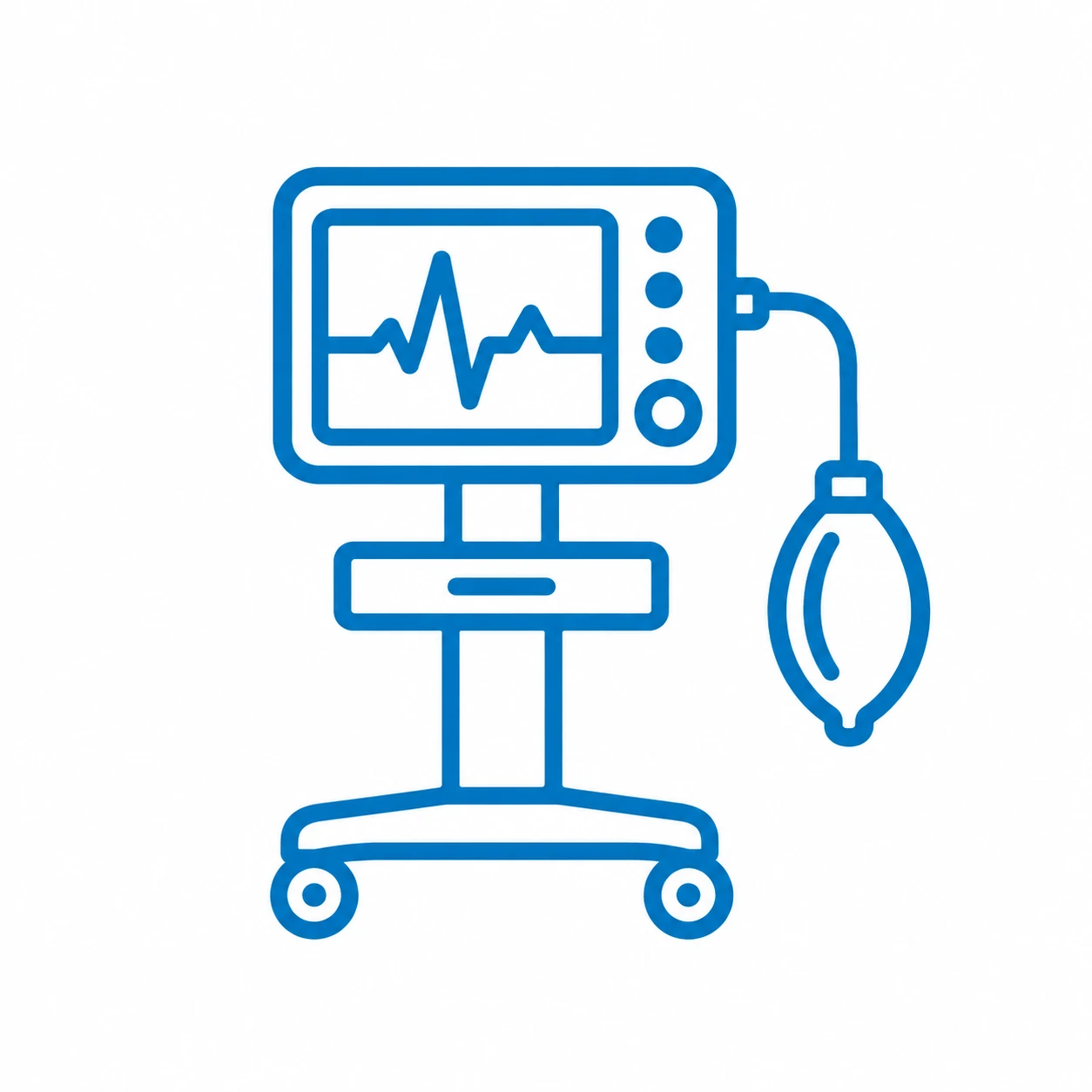 Medical equipment icon showing a patient monitoring device