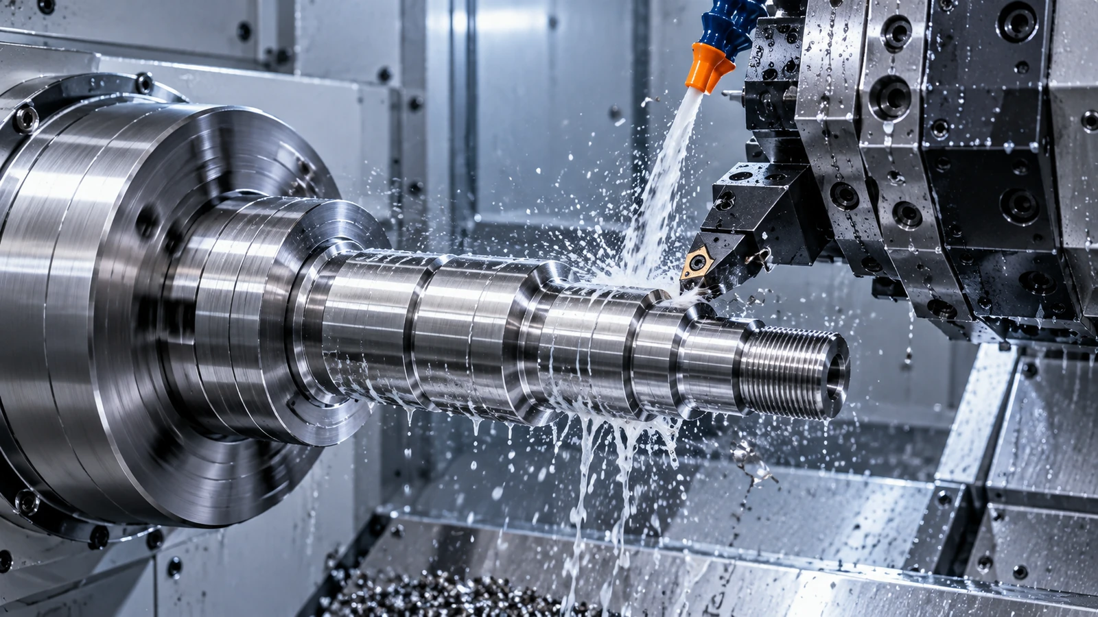 CNC turning process for a precision nickel alloy shaft