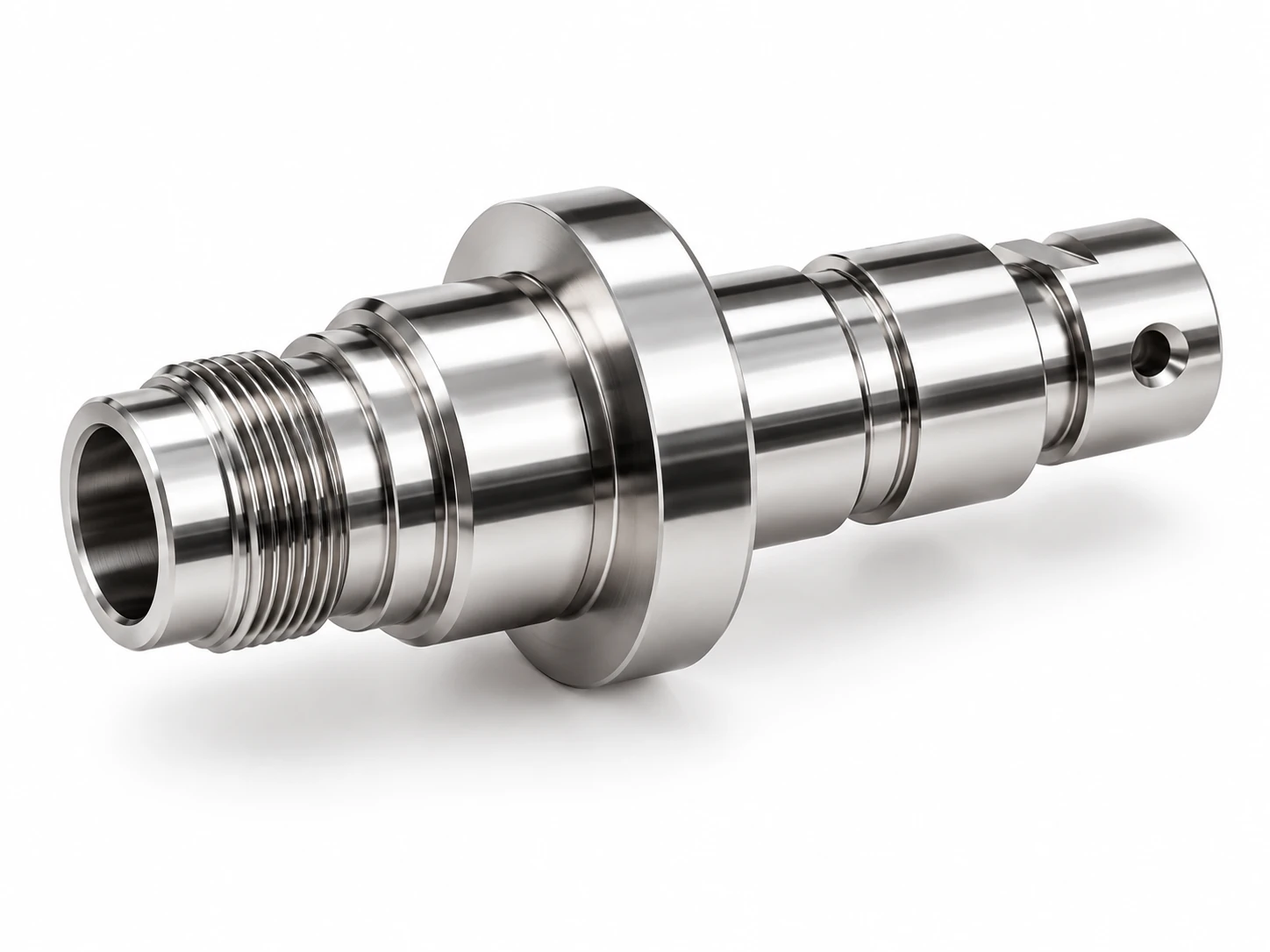 Mechanically polished nickel alloy component with smooth reflective metal surfaces